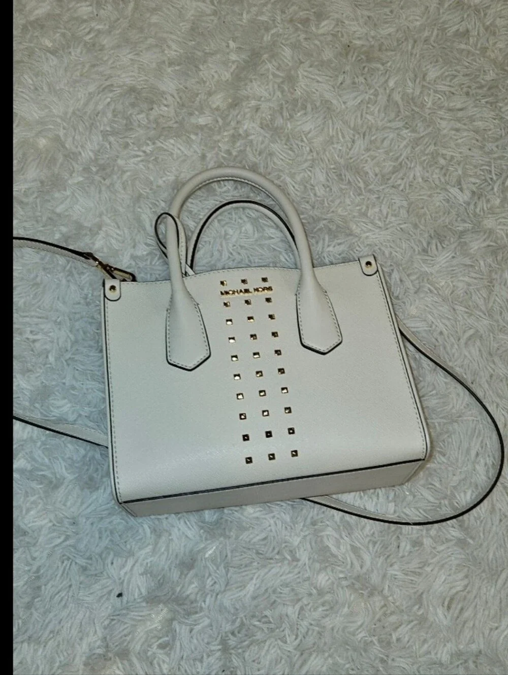 Michael Kors White Studded Purse
